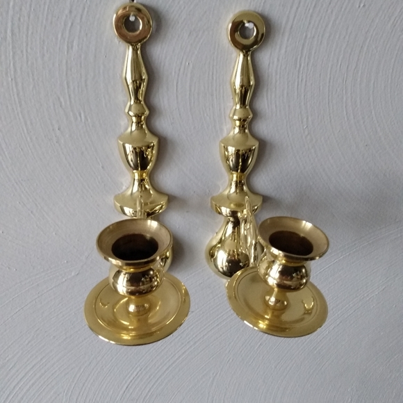 Baldwin Brass polished wall candleholders - Picture 6 of 16